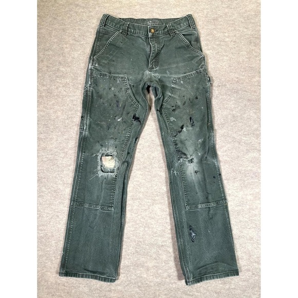Carhartt Other - Carhartt Relaxed Fit Carpenter Pants Mens 30x30 Gray Straight Leg Distressed
